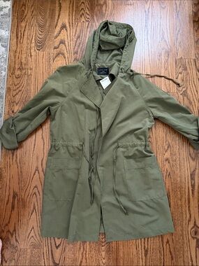 Love Tree Olive Hooded Utility Anorak Jacket